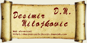 Desimir Milojković vizit kartica